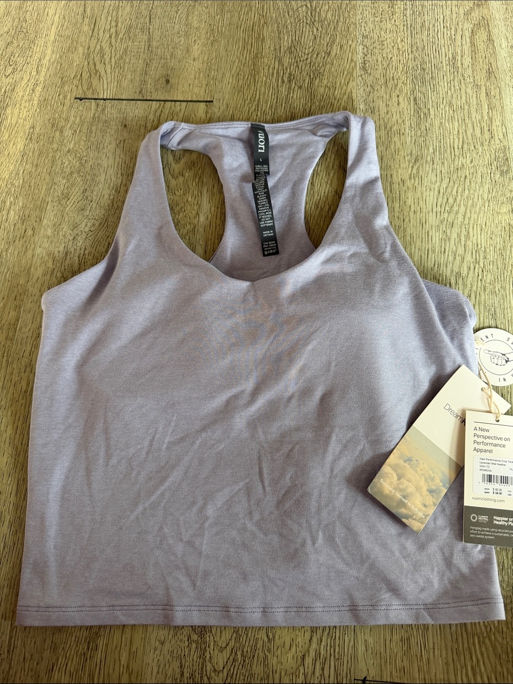 Vuori Lavender Racerback Tank Top